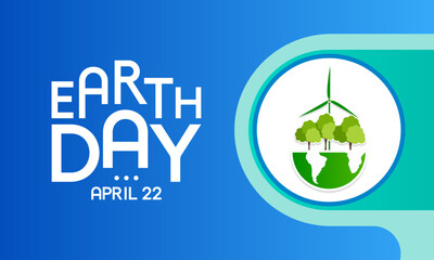 Earth day is observed every year on April 22, to demonstrate support for environmental protection. Vector illustration