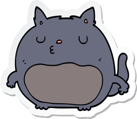 sticker of a cartoon cat