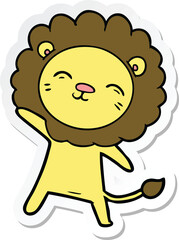 sticker of a cartoon lion