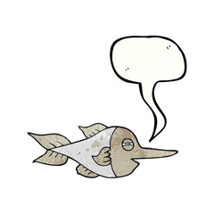 texture speech bubble cartoon swordfish