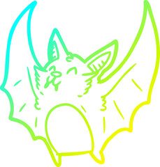 cold gradient line drawing vampire halloween bat