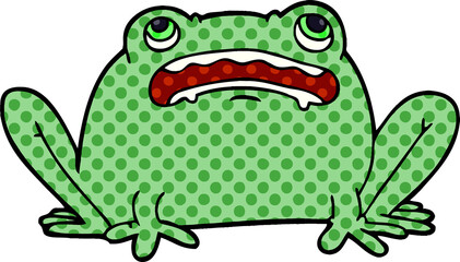 cartoon doodle frog