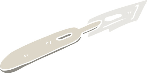 flat color illustration cartoon surgeon blade