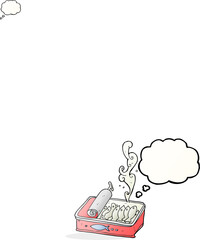 thought bubble cartoon can of sardines