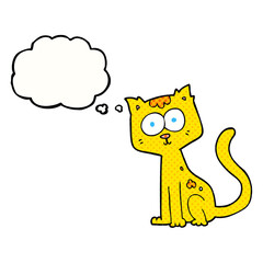 thought bubble cartoon cat