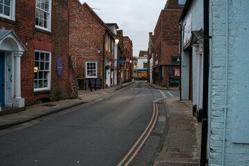 Fototapeta na wymiar Chichester, West Sussex streets in England, Uk