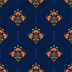 seamless mughal motif bunch pattern background