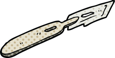 comic book style cartoon surgeon blade