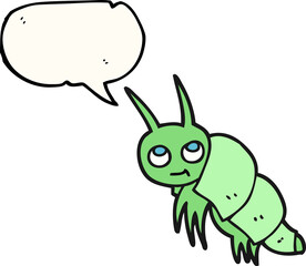 speech bubble cartoon little bug