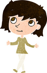 cartoon girl with no worries