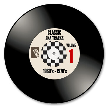 Classic Ska Tracks, Vinyl record illustration,ideal for ska music fans, & vinyl record lovers,bloggers,
youtube playlists etc