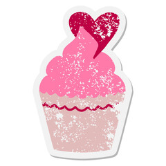 valentine cup cake grunge sticker