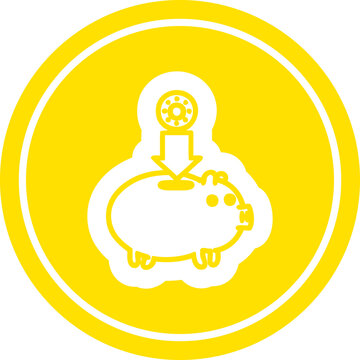 recommend clip art: piggy bank circular icon