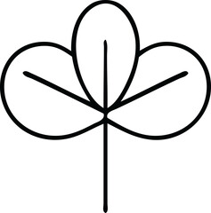 line drawing cartoon autumn leaf