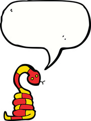 cartoon snake with speech bubble