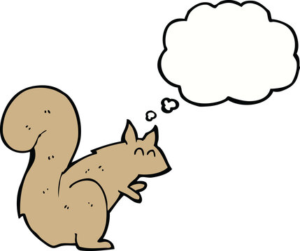 recommend clip art: cartoon squirrel with thought bubble