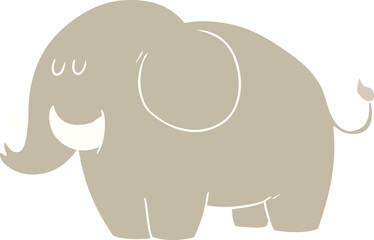 flat color style cartoon elephant