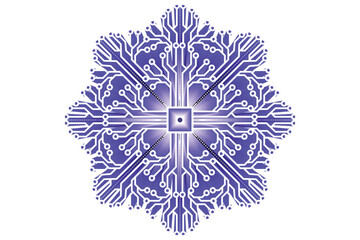 processor lines that form snowflake flowers