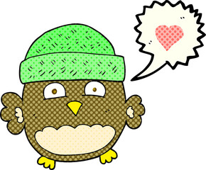 comic book speech bubble cartoon cute owl