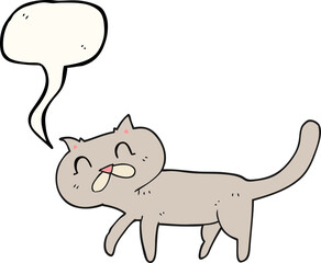 speech bubble cartoon cat