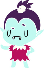 cartoon kawaii of cute vampire girl