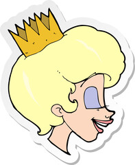 sticker of a cartoon princess