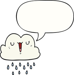 cartoon storm cloud and speech bubble