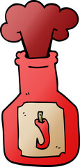 cartoon doodle hot chlli sauce