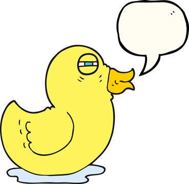 speech bubble cartoon rubber duck