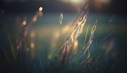 dry drought summer heat  grass wildflower peaceful landscape, wild angle, Generative Ai