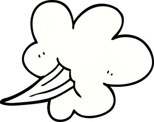 cartoon doodle gust of air