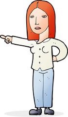 cartoon woman pointing