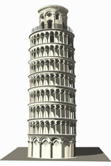 pisa tower in italy vectorial illustration - obrazy, fototapety, plakaty