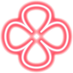 Neon geometric line design element.