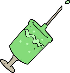 cartoon syringe needle