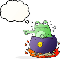 thought bubble cartoon halloween toad