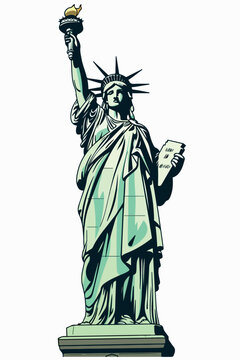statue of liberty city vector