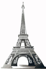 Fototapeta na wymiar eiffel tower vectorial in a white background 