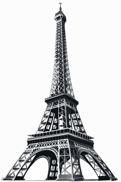 eiffel tower vectorial in a white background 