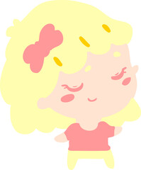 cartoon happy girl