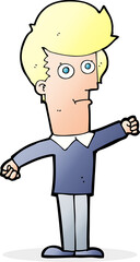 Fototapeta premium cartoon man punching
