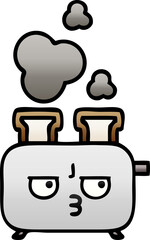gradient shaded cartoon of a toaster