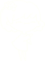 Happy Woman Chalk Drawing