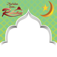 Fototapeta na wymiar Ramadan background template, inspirational illustration design