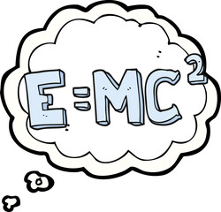 thought bubble cartoon science formula