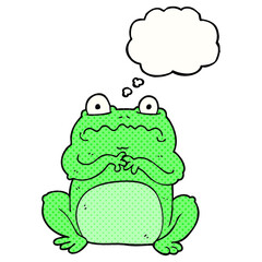 thought bubble cartoon funny frog