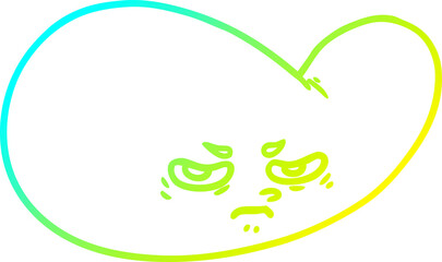 cold gradient line drawing cartoon gall bladder