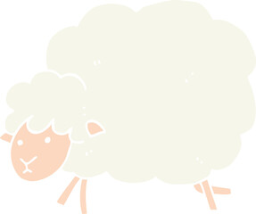 flat color style cartoon sheep