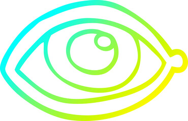 cold gradient line drawing cartoon human eye