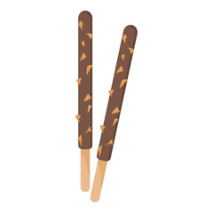 chocolate biscuit sticks illustration